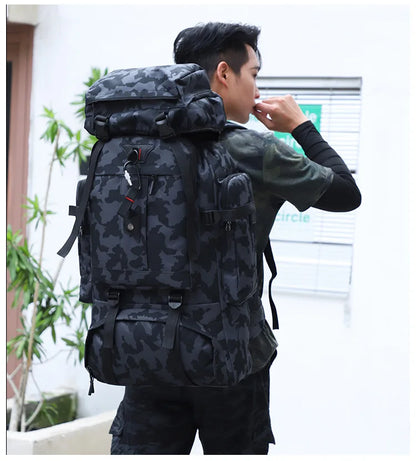 80L Large Capacity Waterproof Camouflage Outdoor Backpack