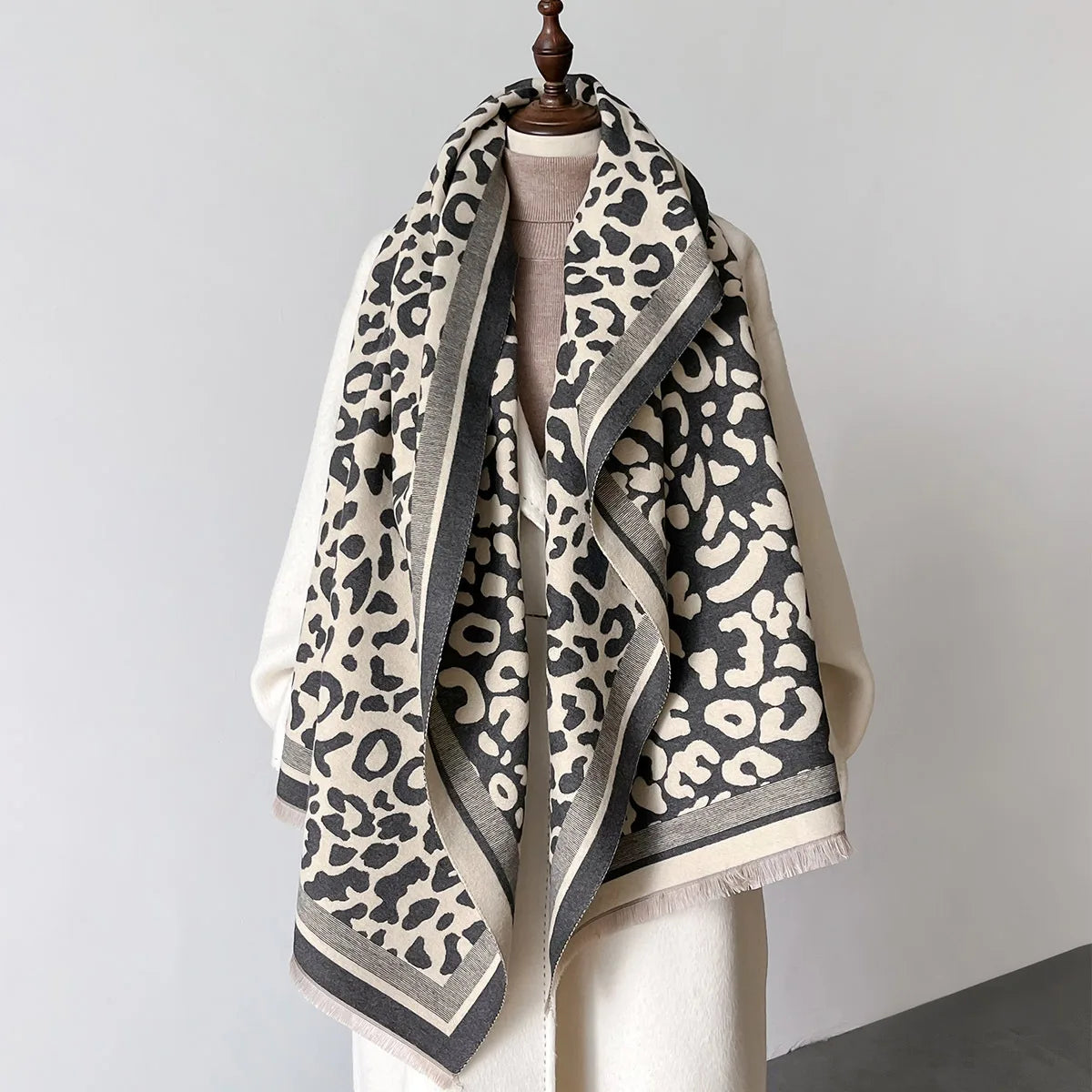 Luxury Winter Cashmere Scarf – Thick Blanket Shawl for Women