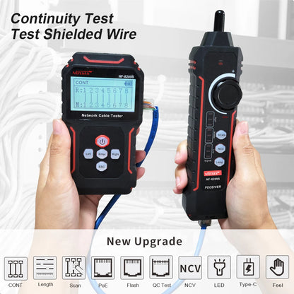 Network Cable Tracker & Tester – LCD Display, Wiremap, Length Tool