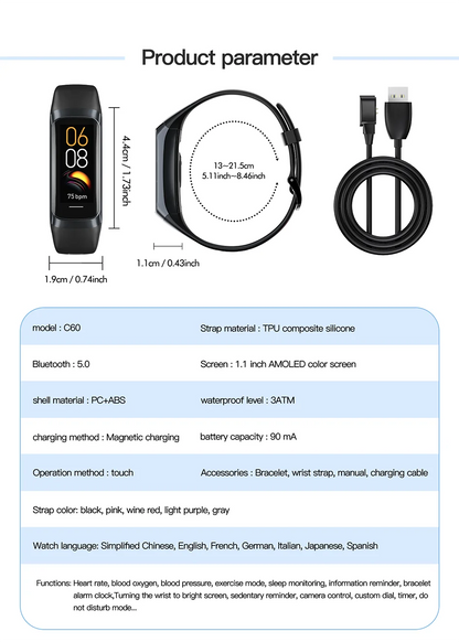 Cartmela AMOLED Smart Watch for Men & Women