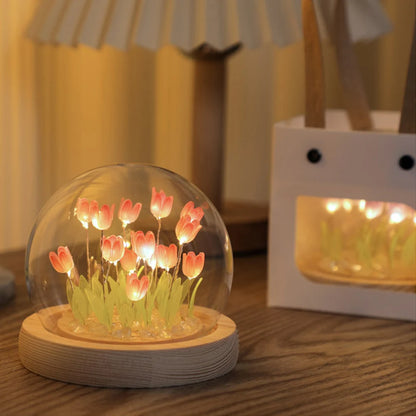 DIY Tulip LED Night Light – Battery Operated Flower Table Lamp