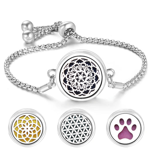 Flower of Life Aromatherapy Diffuser Bracelet for Essential Oils