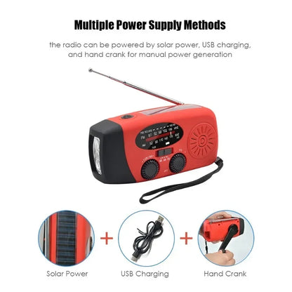 Emergency Hand Crank Radio – Solar, NOAA, Power Bank, FM/AM/WB