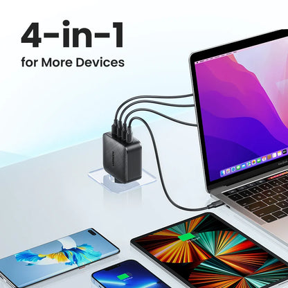 65W GaN USB-C Charger – Quick Charge 4.0 PD Fast Charger for Phones & Laptops