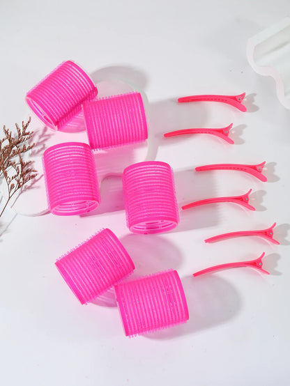 12pcs Self-Adhesive Hair Curlers & Bangs Clips for Styling Wigs