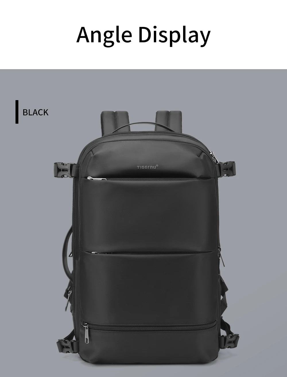 Men’s Business Travel Backpack – Waterproof, USB, Expandable Laptop Bag
