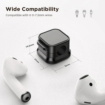 Magnetic Cable Clips – Adhesive Cord Organizer for Desk & Home
