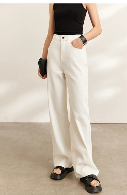 Women’s Vintage Loose Wide Leg Denim Jeans – Casual Spring Pants