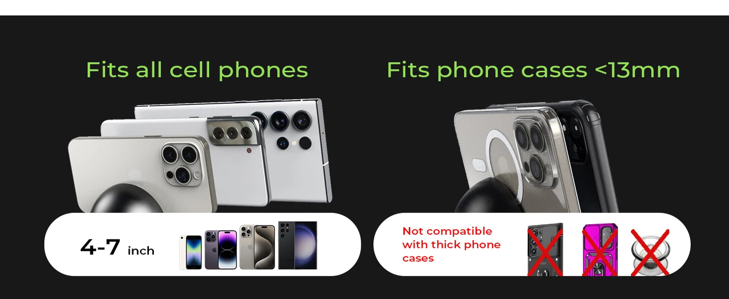 Cartmela Magnetic Car Mount Phone Holder 360° for iPhone & Samsung