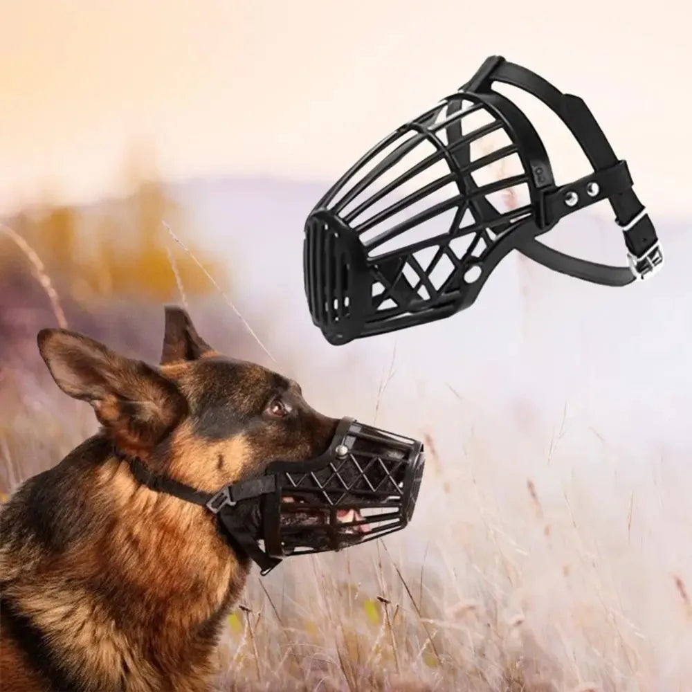 Adjustable Dog Muzzle – Soft Basket Design for All Sizes