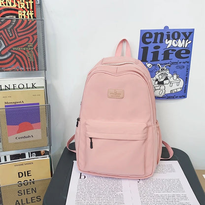 Fashion Waterproof Nylon Backpack – Schoolbag for Teens & Students