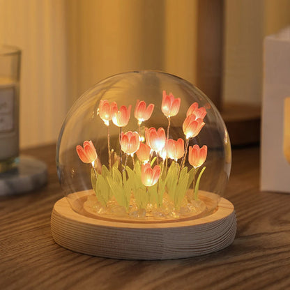 DIY Tulip LED Night Light – Battery Operated Flower Table Lamp