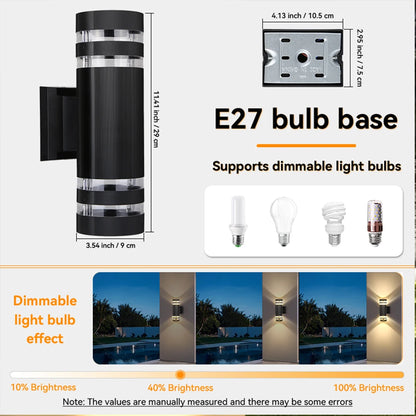 Outdoor Waterproof Street Wall Light – LED E27 Bulb Fixture