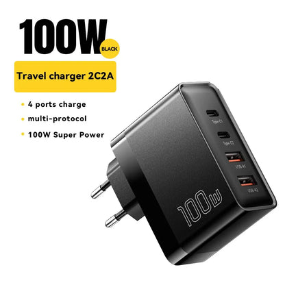 100W GaN USB-C Charger – PD & QC Fast Charging Adapter