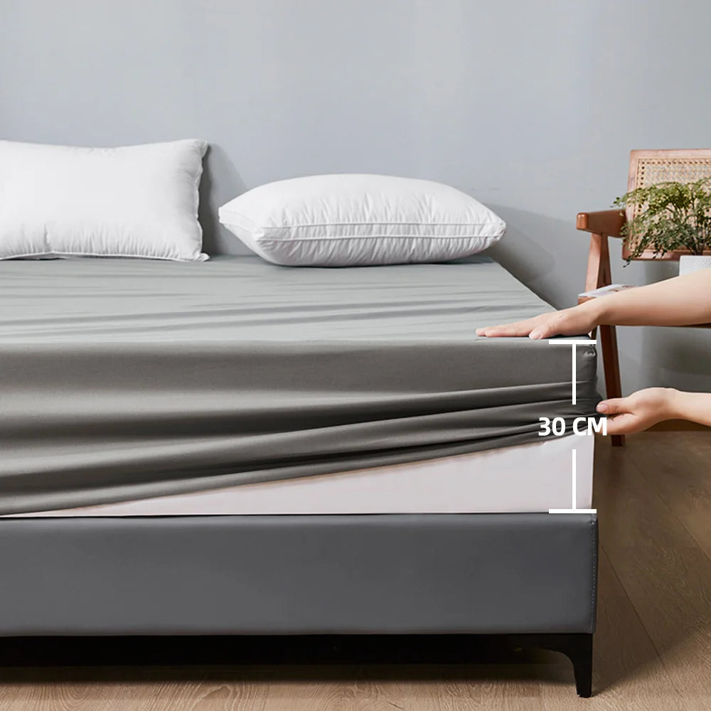 Waterproof Fitted Bed Sheet – Soft, Breathable Mattress Cover