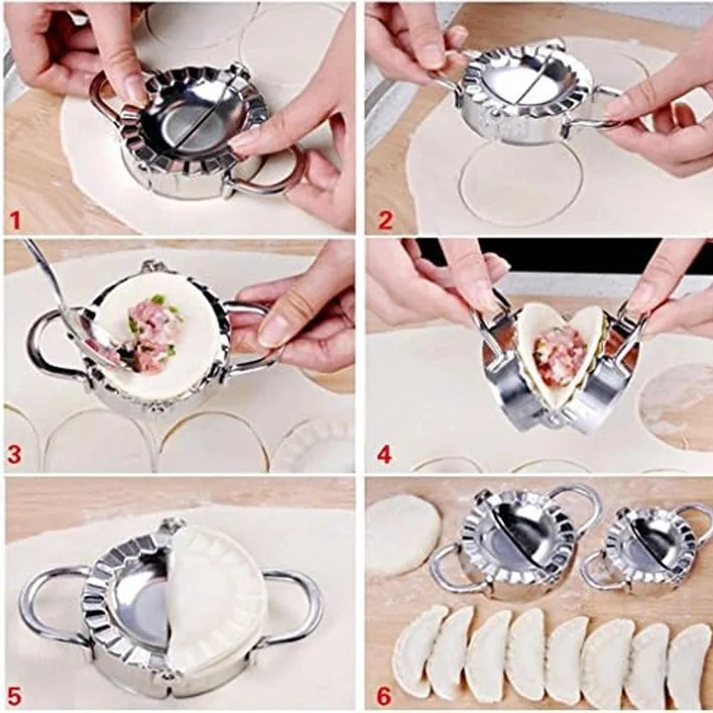 Stainless Steel Dumpling Maker Press for Ravioli, Pie, and Pastry