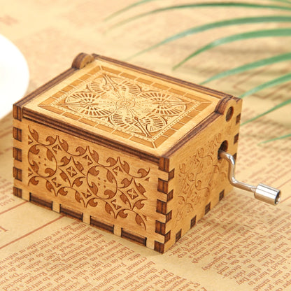 Wooden Hand Crank Music Box