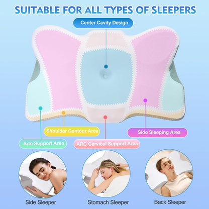 Pulatree Orthopedic Neck Pillow | Ergonomic Memory Foam Cervical