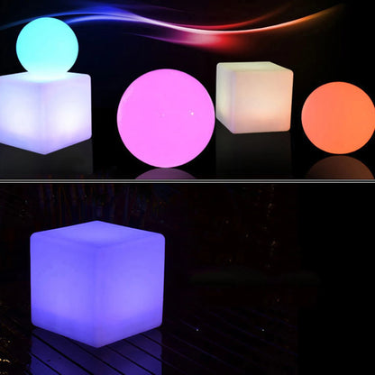 LED Cube Bar Stool Chair with 16 RGB Colors & Remote – 17" Light