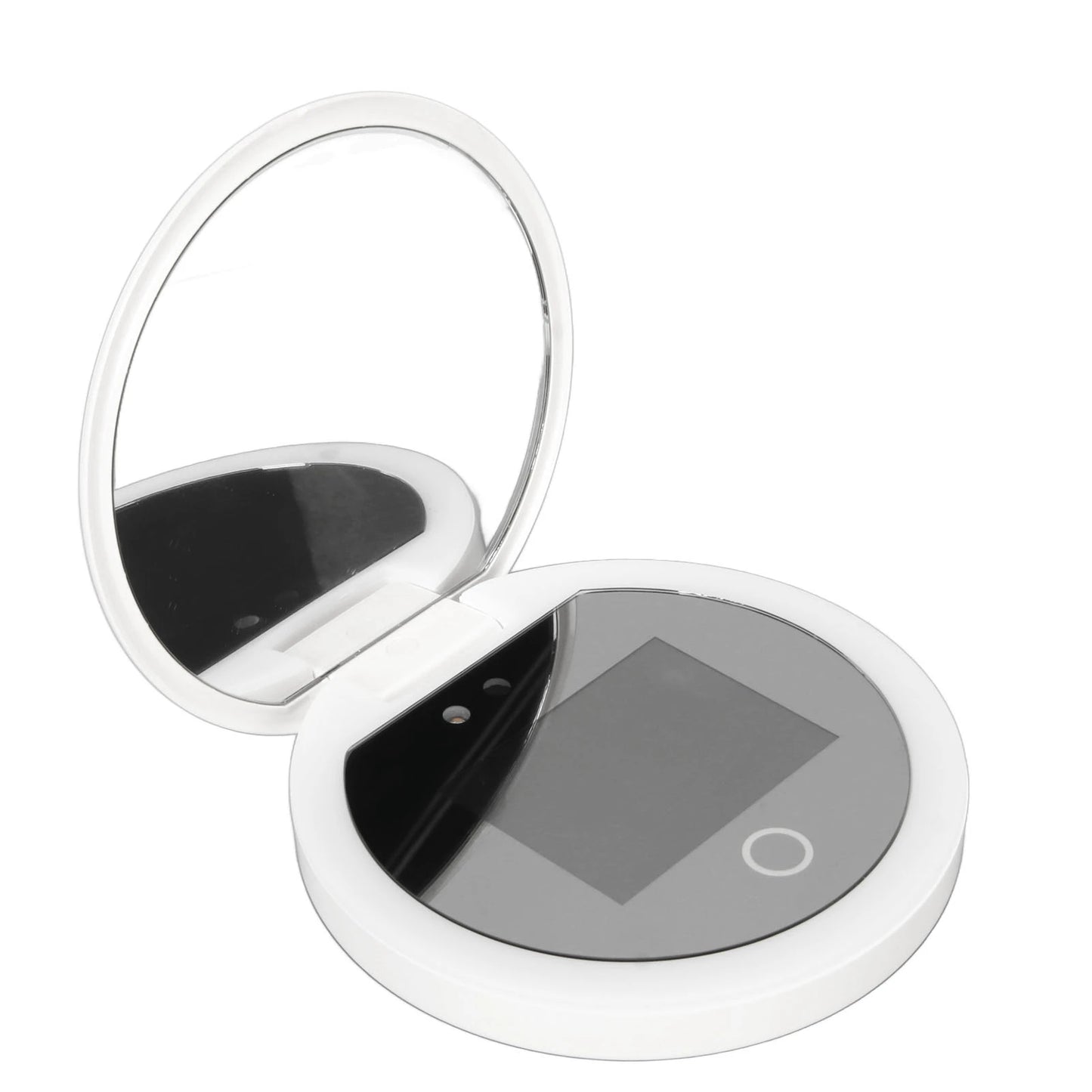 UV Mirror with Light & 2X Zoom – Sunscreen Tester & Travel Makeup