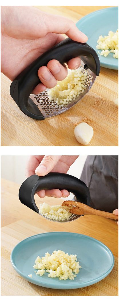 Stainless Steel Garlic Press – Manual Mincer for Chopping Garlic & Vegetables