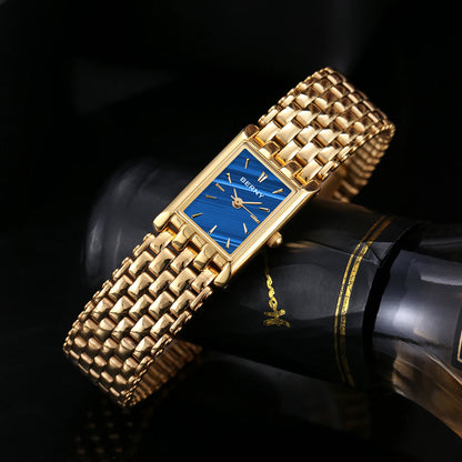 Gold Square Women’s Quartz Wristwatch | Luxury Fashion Watch