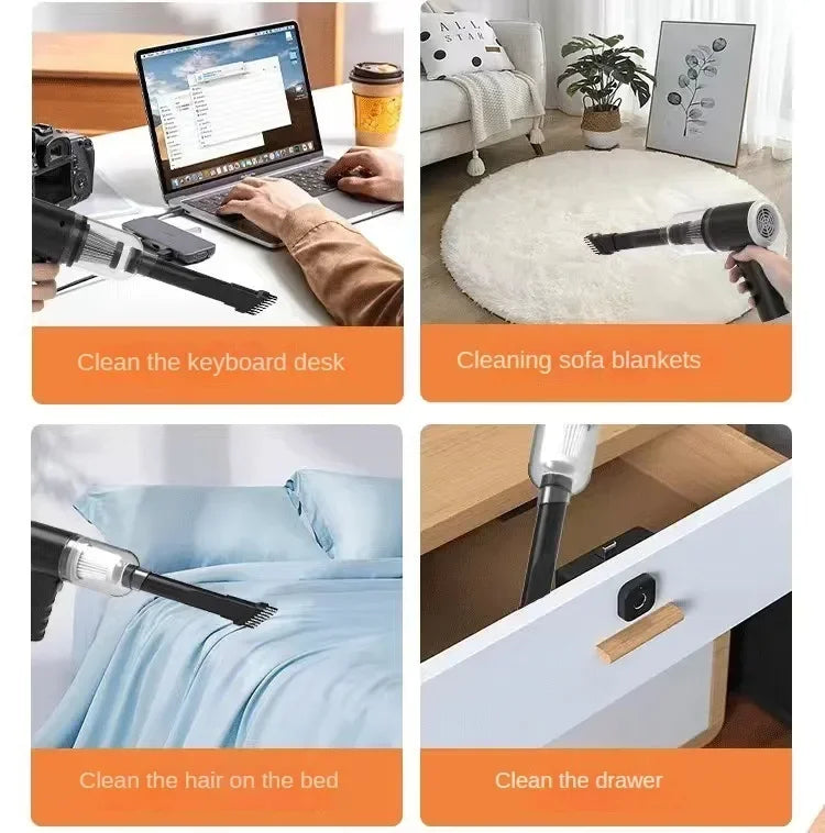 2-in-1 Wireless Vacuum Cleaner – Wet Dry, 120W, High Suction
