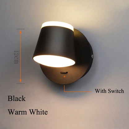 Indoor 8W LED Rotating Wall Light – Ceiling Mounted Reading Lamp