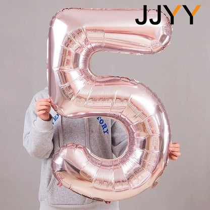 32" Foil Number Balloons 0–9 – Birthday & Party Decorations