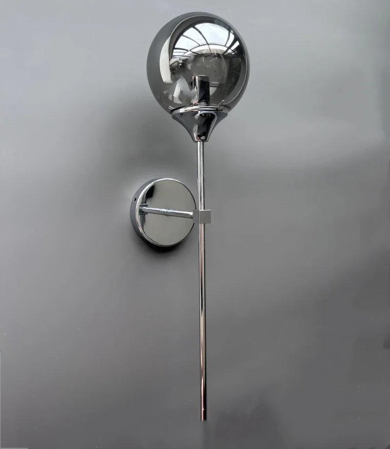 Modern Glass Wall Lamp – Golden Round Nordic Sconce Light