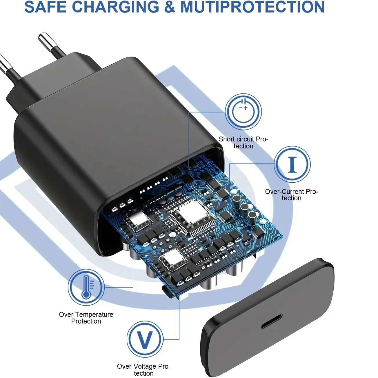 PD 45W USB-C Wall Charger – Fast Adapter for Samsung & iPhone 15