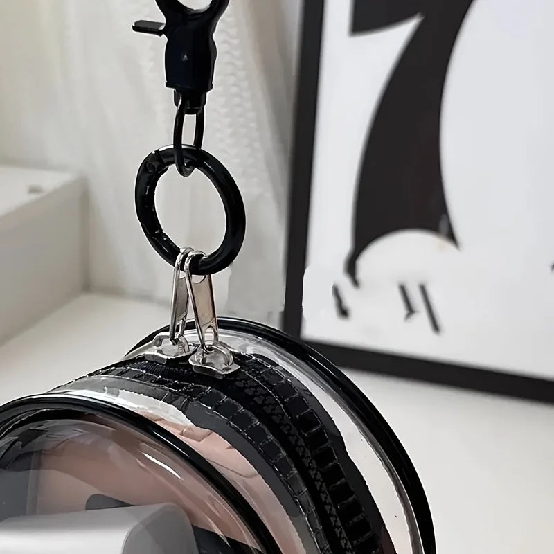 Portable Mini Clear Zipper Bag - Organizer for Earphones & Chargers