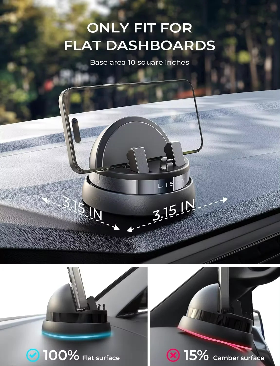 Cartmela Magnetic Car Mount Phone Holder 360° for iPhone & Samsung