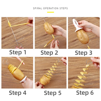Spiral Potato Cutter – DIY Twisted Vegetable & Fruit Slicer