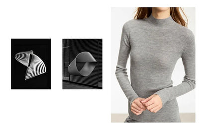Women’s Slim Fit Turtleneck Sweater – Warm High Elastic Pullover
