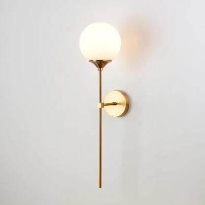 Modern Glass Wall Lamp – Golden Round Nordic Sconce Light