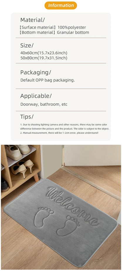 Anti-Slip Cobblestone Bathroom Floor Mat – Water Absorbent Rug