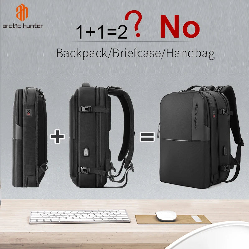 Waterproof 17.3" 2-in-1 Travel Laptop Backpack – 60L Large Capacity