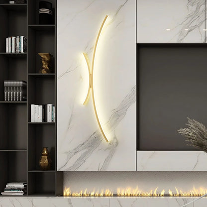 Cartmela Nordic Black & Gold LED Wall Lamp