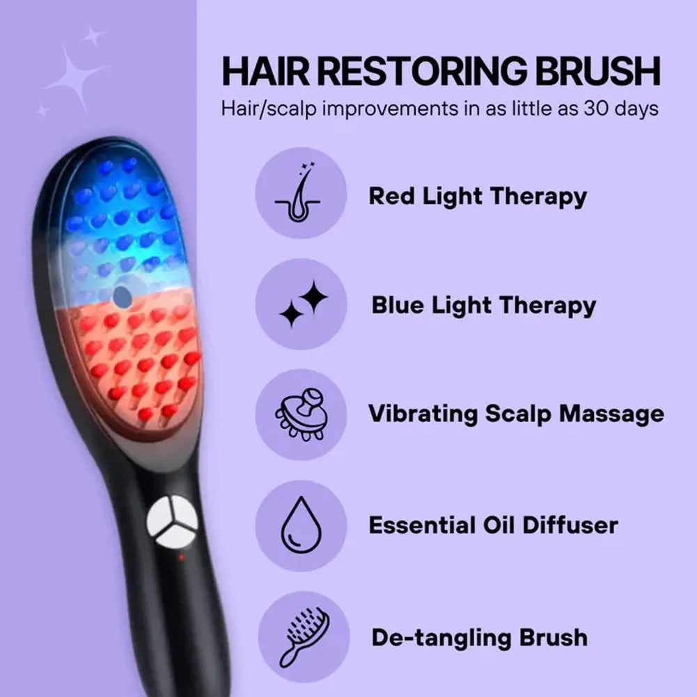 Therabrush Hair Regrowth Comb – Light Therapy & Massage Brush