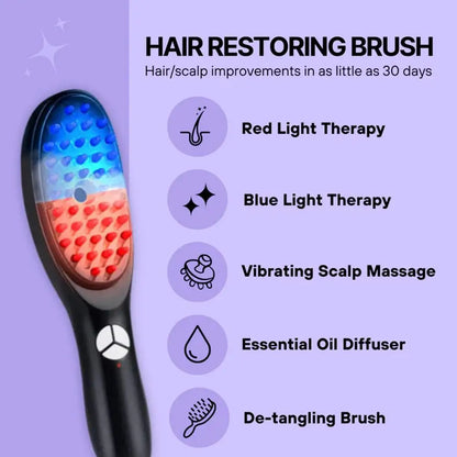 Therabrush Hair Regrowth Comb – Light Therapy & Massage Brush