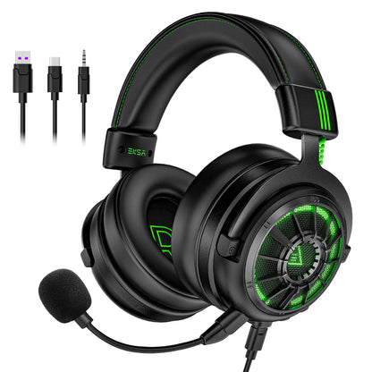 Cartmela E5000 Pro Gaming Headset – 7.1 Surround Sound, ENC Mic