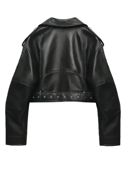 Fitaylor Faux PU Leather Jacket for Women