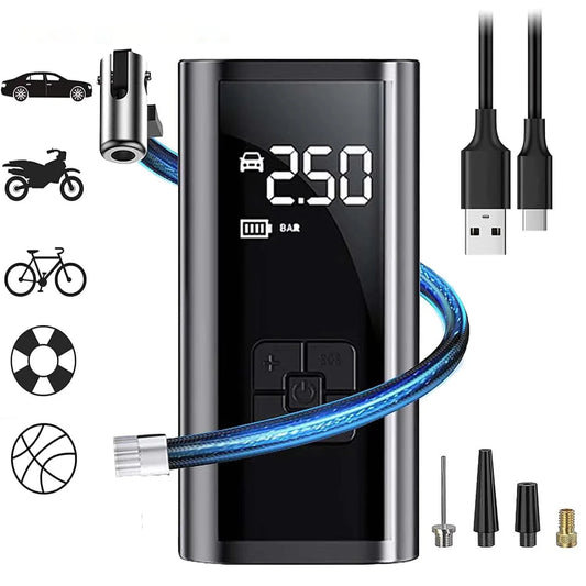 Portable Car Tire Inflator – Fast Air Compressor for Car, Bike & Ball