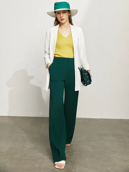 Women’s Wide Leg Chiffon Pants – High Waist Loose Office Trousers