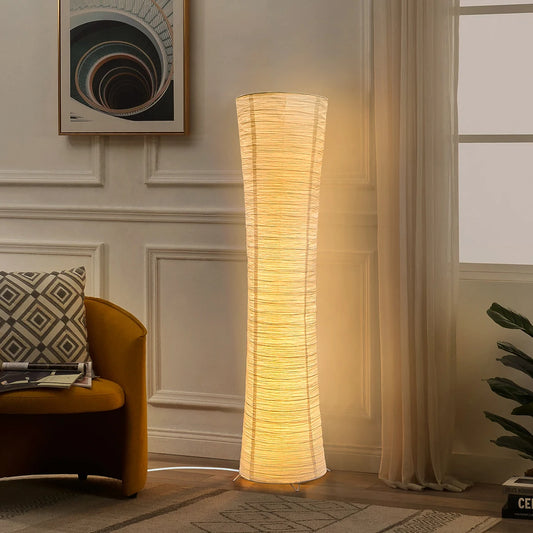 Three-Color Paper Lampshade LED Floor Lamp