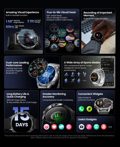 Solar 5 Voice Calling Smartwatch – AMOLED Display