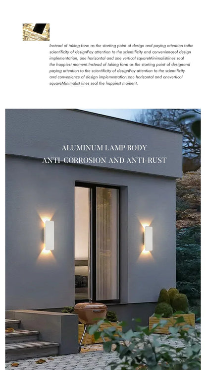 Modern LED Outdoor Wall Lamp – Waterproof IP65 Up Down Light