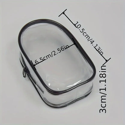 Portable Mini Clear Zipper Bag - Organizer for Earphones & Chargers