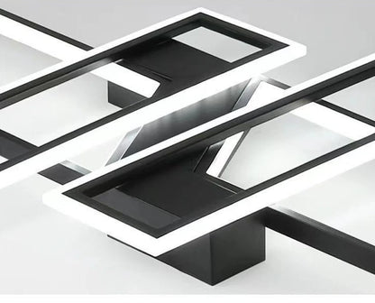 Modern Rectangle LED Ceiling Light – Creative Living Room Fixture